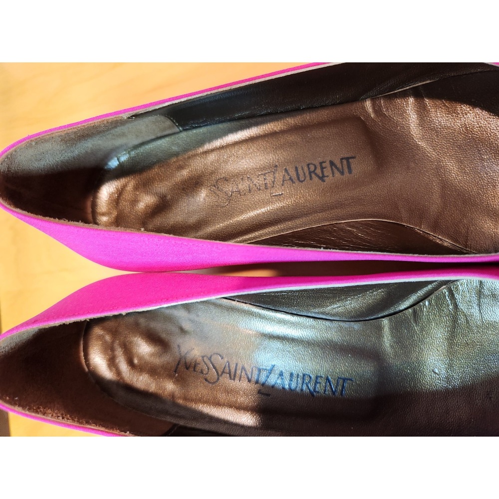 Yves Saint Laurent‎ YSL Pink Pointed Toe Pumps Classic Heels Size US 7 - Picture 2 of 12